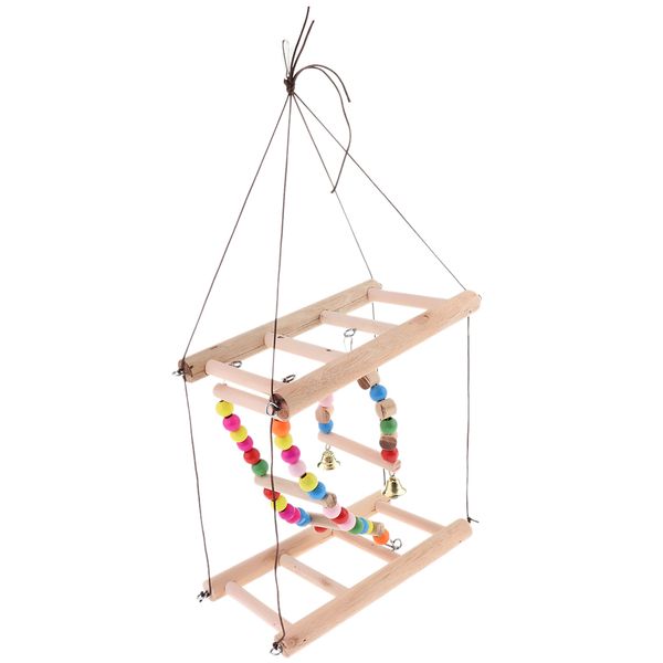 

деревянные висячие подвесной мост восхождение лестница stand разводной мост кейдж игрушки для попугаев птицы