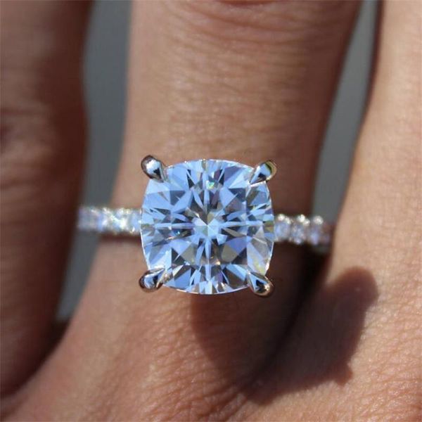 

classical crown women's fashion jewelry 925 sterling silver round shape white z cz diamond gemstones wedding bridal ring gift size 5-10, Slivery;golden