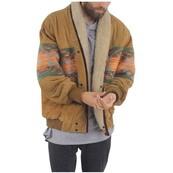 

2020 jacket men new fashion brand winter casual print warm zipper long sleeve erkek mont chaquetas hombre veste homme, Black;brown