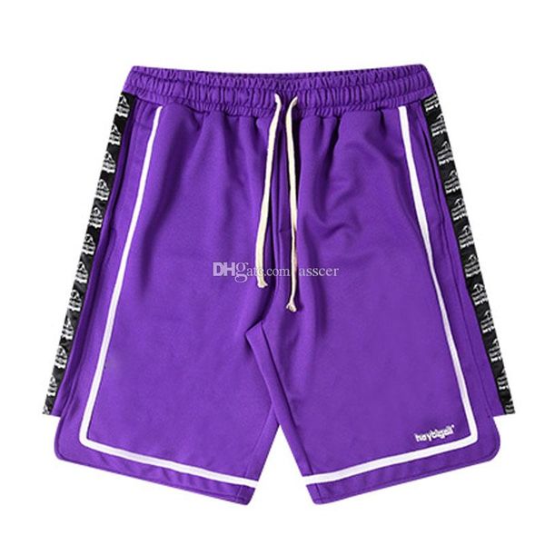 

2019 новое поступление мужские дизайнерские шорты повседневные мужские брюки фиолетовый черный высокое качество тенденция мужчины женщины ле, White;black