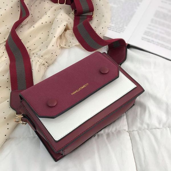 

shoulder bags for women 2020 designed bolso mujer wide shoulder strap patchwork casual messenger bag leather crossbody bags