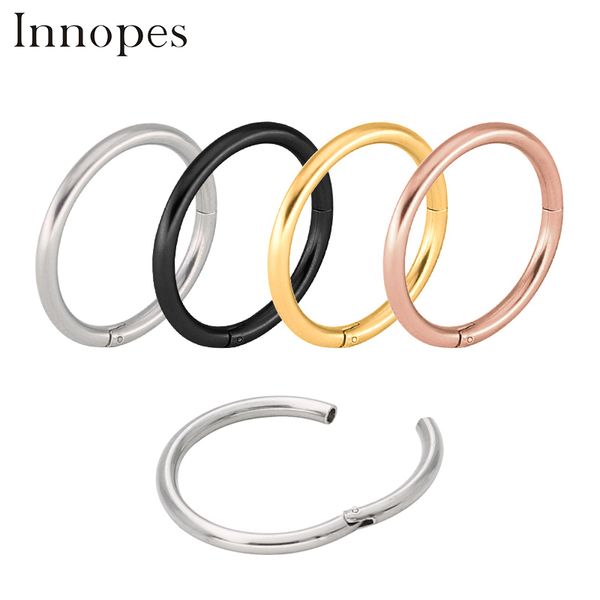 

innopes корея серебро mini малый обруч серьга для женщин мужчин из нержавеющей стали punk gothic ухи костной пряжки круглых простые серьги, Golden;silver