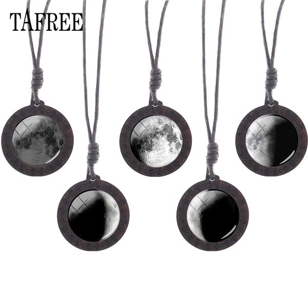 

gray dim starry sky wooden pendant jewelry space solar system glass rope chains gift for lovers anniversary ns109, Silver
