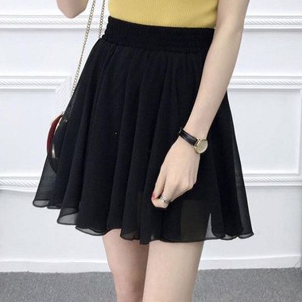 

fashion party cocktail summer women solid color skirt high waist skirt faldas mujer moda 2019 midi denim c30625, Black