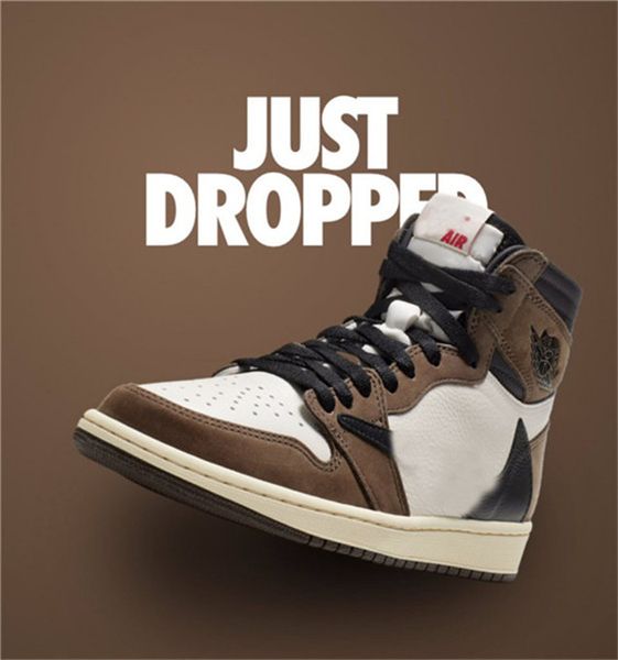 

new release travis scott x 1s high og ts sp 1 mens low basketball shoes sail dark mocha university outdoor sneakers cd4487-100 us7-13