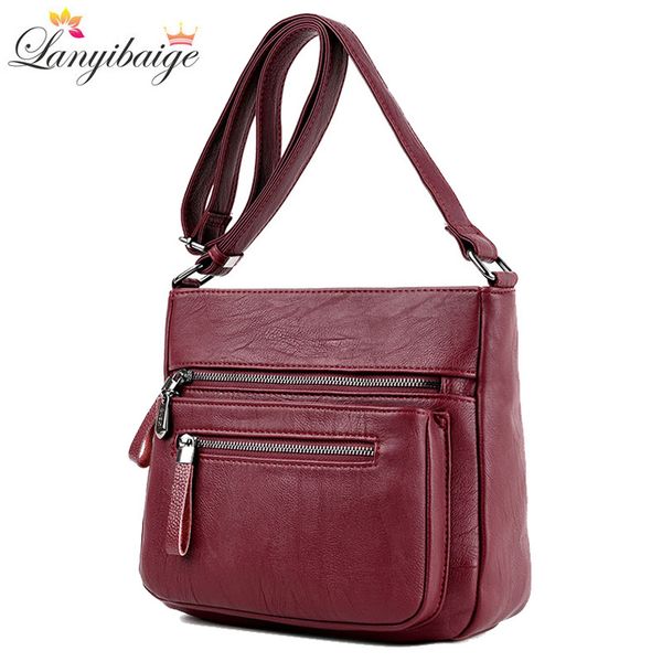 

fashion women leather crossbody bags 2018 luxury female designer shoulder bag leisure tote for lady shoulder bag y200623