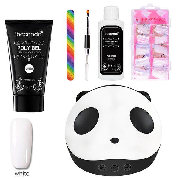 

nail art kit nails dryer nail extension poly gel fake nails tips file brush set cj666