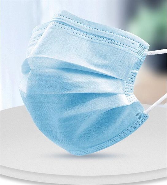 

face masks black pink blue with elastic ear loop 3 ply breathable dust blue face mask air pollution pack in stock