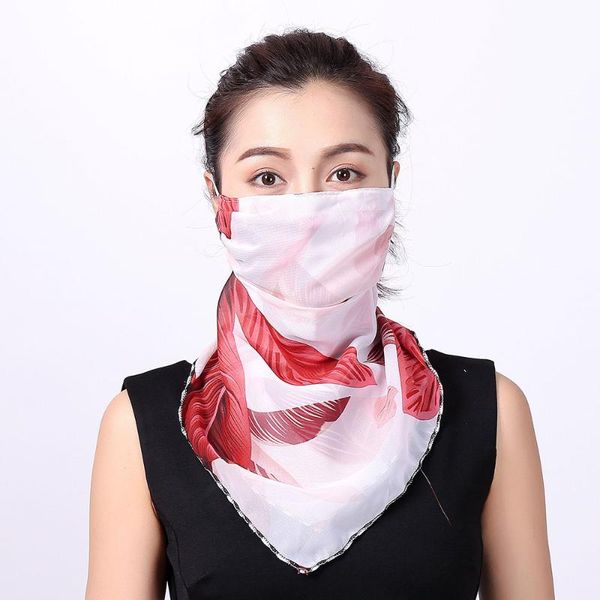

breathable bandana neck face triangle scarves outdoor sports sunscreen hiking mountaineering face covering scarf cycling bandana, Black