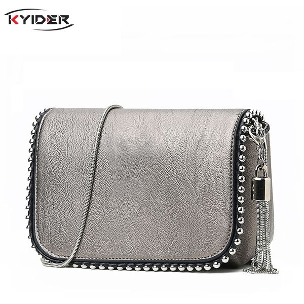 

kyider new brand women shoulder bag small crossbody messenger bags chain luxury handbag ladies purse with tassel