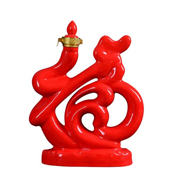 

ceramic household wine jug creative blessing ornaments lucky charity bottle decoration porch