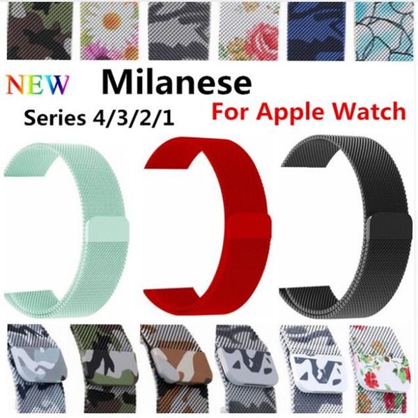 

Milane e loop band for apple watch 42mm 38mm link bracelet trap magnetic adju table buckle with adapter for iwatch erie 4 3 2 1