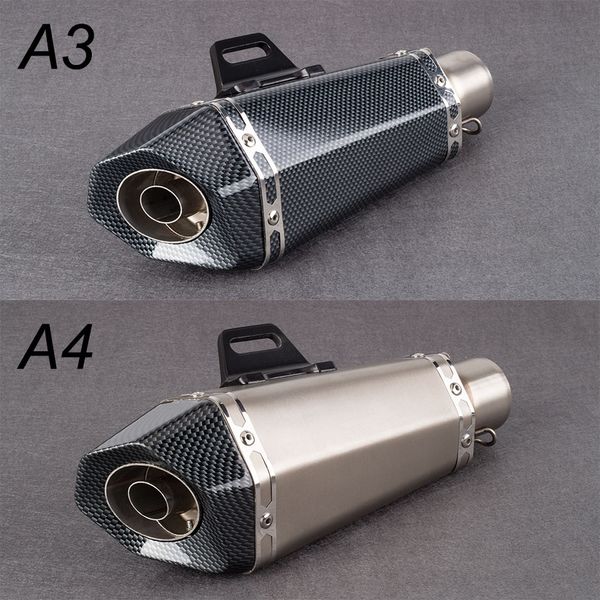 

51mm akrapovic motorcycle exhaust pipe muffler small hexagonal exhaust yoshimura for r6 fz8 duke390 r25