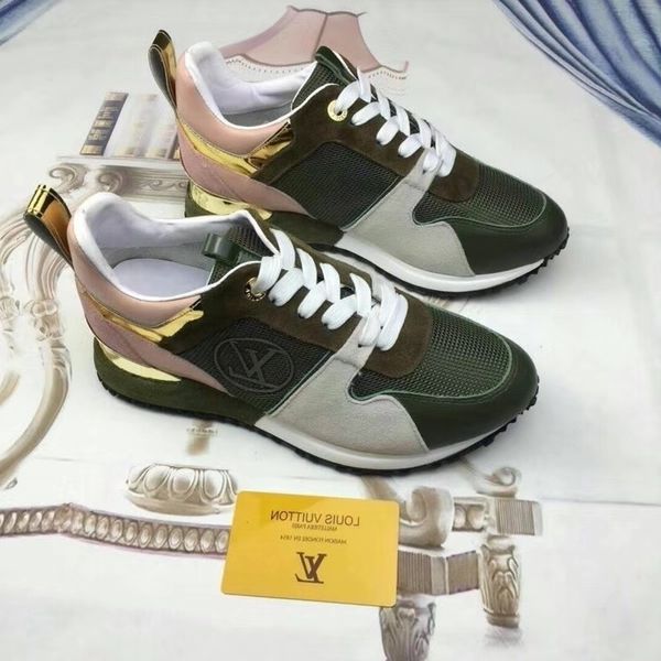 

duping520 new branded instagram popular run away sports shoes sneaker patch color leather dress sneaker