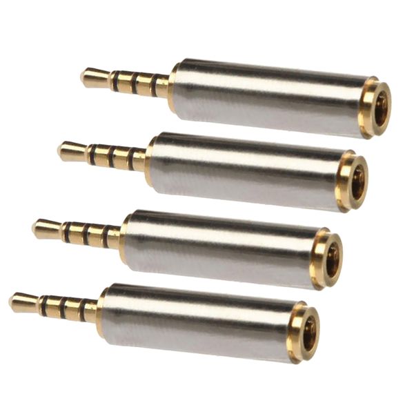 

4pack 2.5mm male to 3.5mm female stereo audio adapter plug