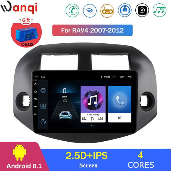 

for rav4 2007-2012 car radio multimedia video player navigation gps android 8.1 accessorie swc bt wifi sedan no dvd car dvd