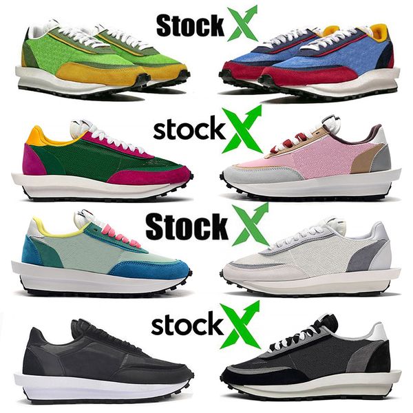 

wholesale stock x 2020 new sacai ldv waffle men running designer shoes green gusto varsity blue white grey women trainer sport