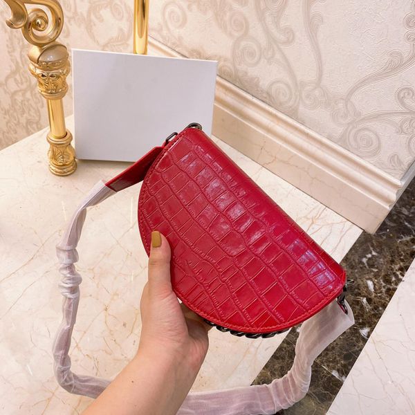 

ts stone pattern semi-circular crossbody bag womens shoulder bag planer sumptuous black white red street casual handbags purses tsysbb456