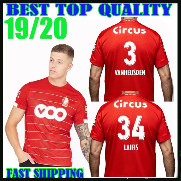 

19 20 tandard liège occer jer ey home red 2019 2020 r tandard de liege vanheu den laifi cimirot emond carcela football hirt thailand
