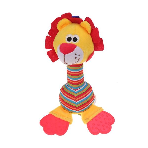 

1pc adorable soft hung on me pendant hand stick baby toy lion doll plush cartoon animal toy children