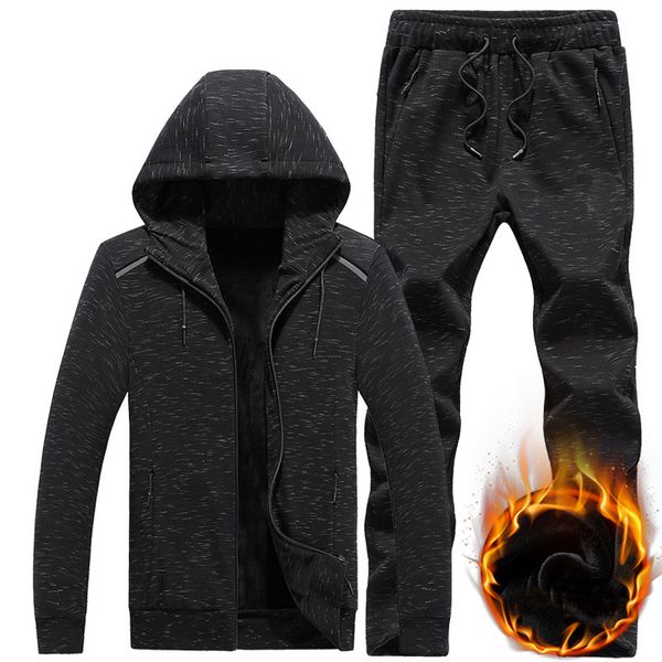 

plus size 6xl 7xl 8xl winter sport suit sportswear long sleeve thicken section super warm winter outdoor sport suits set 189, Black;blue