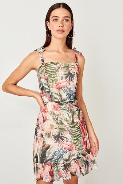 

trendyol multicolour pattern dress twoss19wr0170, Black;gray