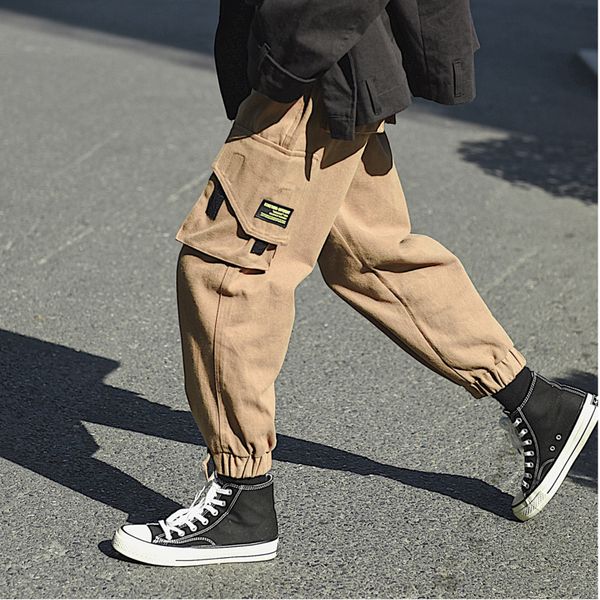 

2018 autumn and winter new products recommended thickening feet casual pants multi-pocket overalls black / gray / khaki m-2xl