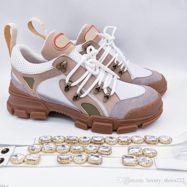 

flashtrek sneaker with removable crystals mens luxury designer shoes casual fashion brand designer womens shoes sneakers size 35-45