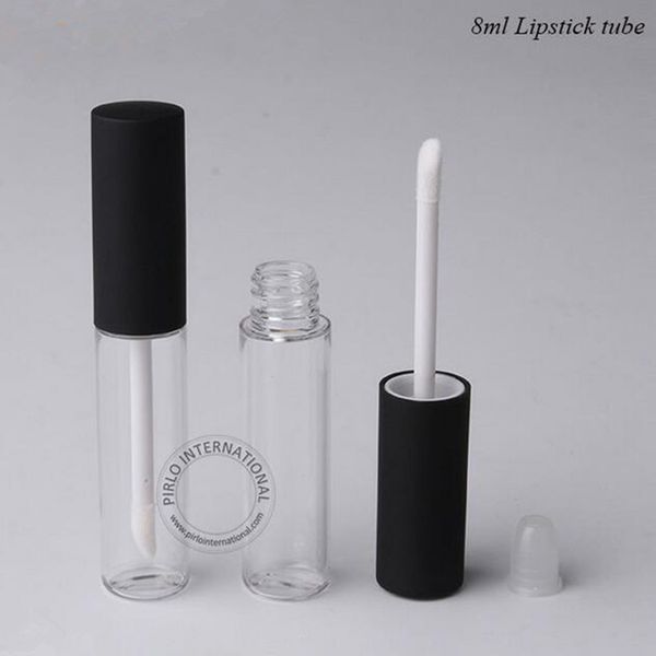 

500pcs / серия promotion 8ml ps lip gloss tube plastic cosmetic 4 грам refillable блеск для губ контейнер губной помады упаковка