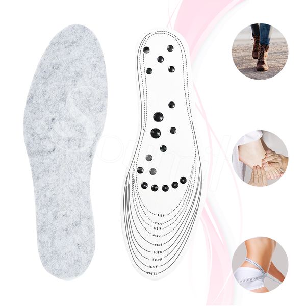 

memory foam magnetic insoles pads for shoes soles massage acupressure foot therapy pain relief men women insole shoe pad inserts, Black
