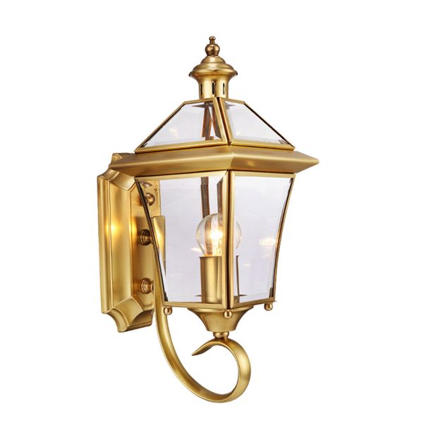 América Loft vidro cobre candeeiro de parede interior dourado quarto LED luz de parede arte minimalista cabeceira corredor arandela E27 12W lâmpada LED quente