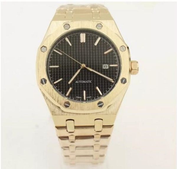 

luxury mens brand automatic royal mechanics mens watches black dial stainless steel band rose gold watches men 6952, Slivery;brown