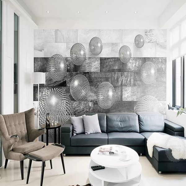 

home decor custom large mural 3d wallpaper personalized creative 3d space expand sphere living room tv back wall decor deep 5d embossed