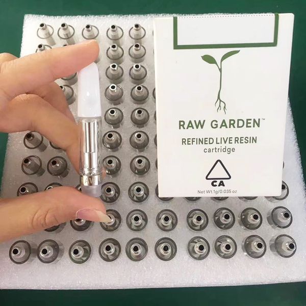

RAW GARDEN Vape Cartridges 0.8ml 1.0ml Ceramic Glasses Carts Atomizer With Packages In Stock