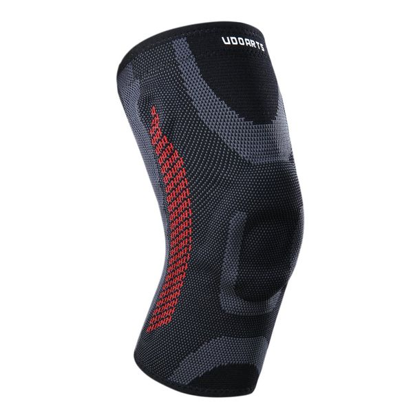 

udoarts sports knee compression sleeve support 1 piece, Black;gray