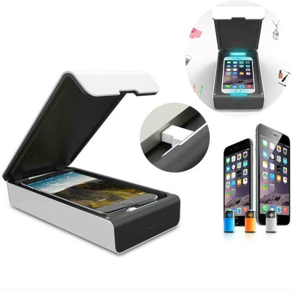 

portable galaxy5 v usb mobile phone uv sterilizer box mask disinfection machine for phone cleaner cellphone, Silver