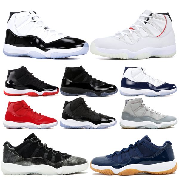 

bred 11 basketball shoes 11s concord mens womens platinum tint heiress space jam win like 82 96 luxury designer boots us5.5-13