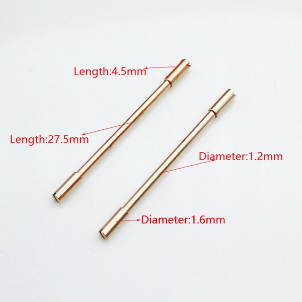 

2 pcs 27.5mm length 1.5mm head diameter 1.2 middle diameter rose gold color steel screws link for royal oak offshre 28mm watch band strap