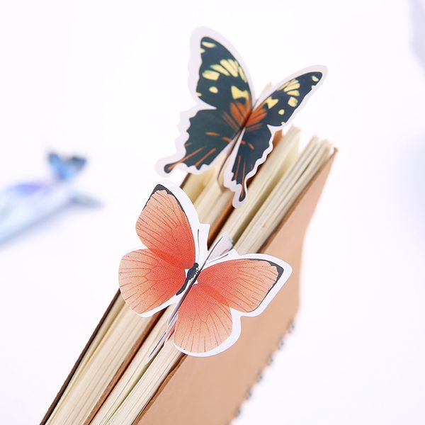 

10pcs kawaii flower butterfly bookmarks kraft holder book marks cute paper bookmark gift for books notes school office supplies