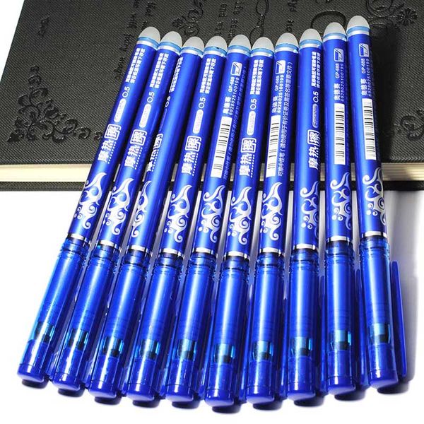 

0.5mm Writing Point Erasable Pen Blue Black Refill Ballpoint Pen Office Supplies School Student Erase Ink Pen, Multi-colored
