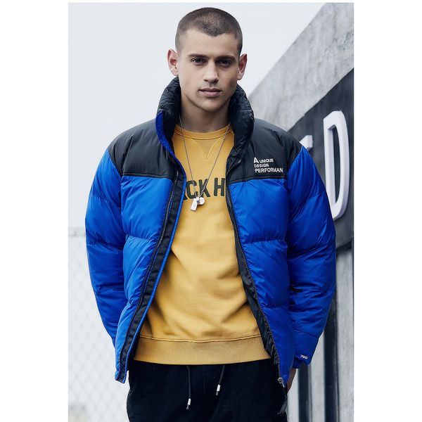 

мужская мода вниз ветровки deisnger куртки в зимний период tide марка срощенной письмо вышивки printed вниз пальто mens горячие продажи роск, Black