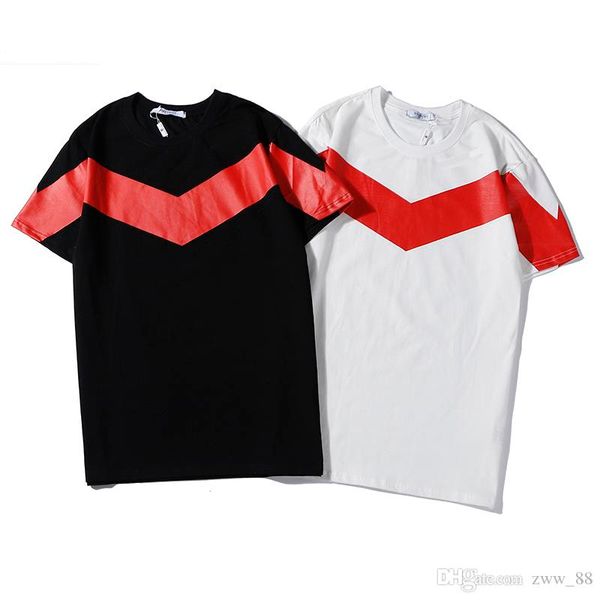 

2020 summer italy luxury red stripe printing london tee t-shirt men women clothes cotton casual t shirt, White;black