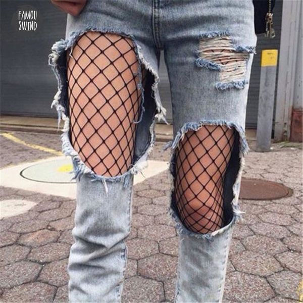 

fashion women fishnet tights womens hosiery black white thigh high tight hole large small pants tights
