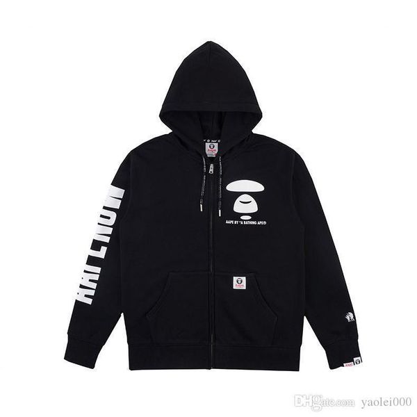 

men's luxury hooded designer sweater new brand fashion wide plus velvet cardigan zipper hip hop couple sweatshirt