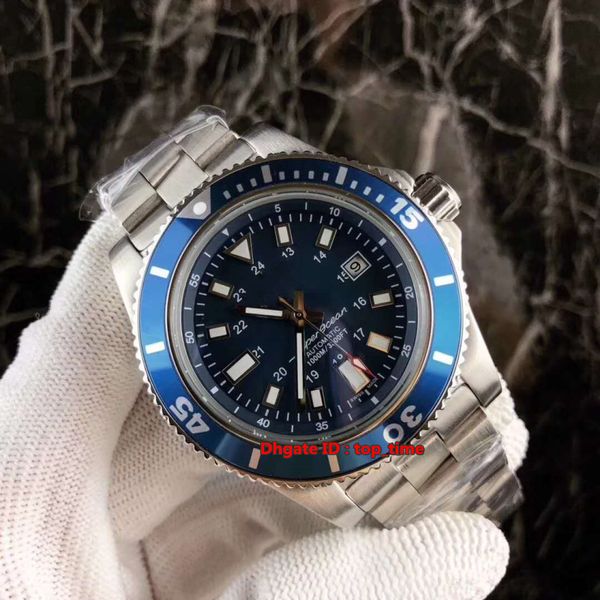 

new 6 style watch superocean 44 automatic mens watch y1739316/c959/162a blue dial stainless steel bracelet gents watches, Slivery;brown