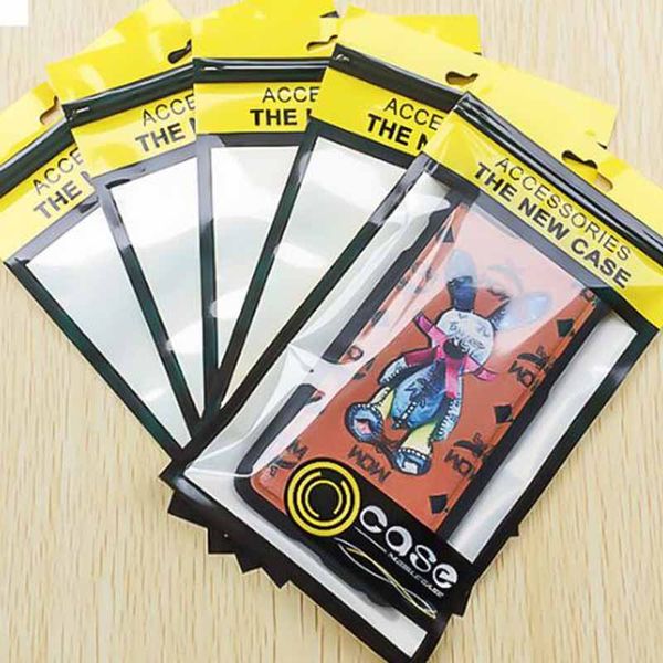 

12*21cm zip lock mobile phone accessories case earphone shopping packing opp pp pvc poly plastic packaging bags for cell phone case aux