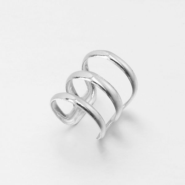 

brand new punk rock ear clip cuff wrap earrings no piercing-clip on silver plated bronze women men party jewelry