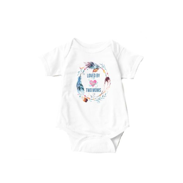 

ysculbutol loved by two moms bohemian white short sleeve baby bodysuit