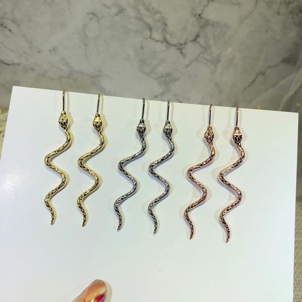 

luxury jewelry s925 sterling silver curved snake designer earrings for women earrings fashion of shipping