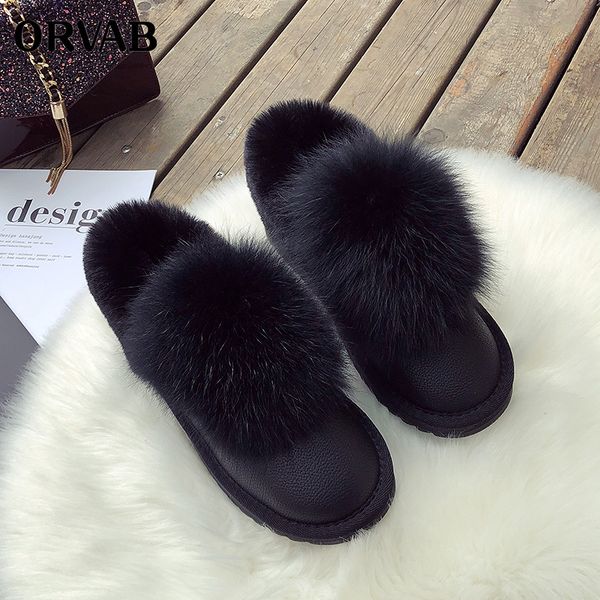 

women boots winter shoes woman super warm snow boots women ankle for female winter shoes botas mujer plush booties, Black